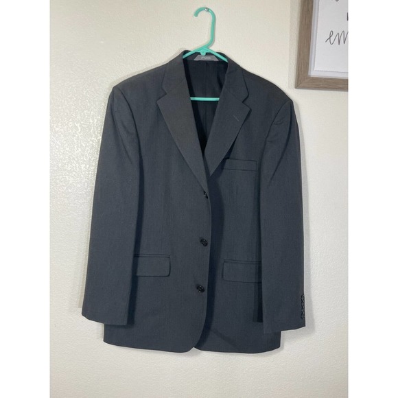 Haggar Black Label Size 42S Dark Charcoal Gray Suit Jacket Sport Coat Blazer - Picture 7 of 7